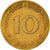 Moneta, Niemcy - RFN, 10 Pfennig, 1950, Karlsruhe, EF(40-45), Mosiądz powlekany