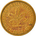 Coin, GERMANY - FEDERAL REPUBLIC, 10 Pfennig, 1967, Stuttgart, EF(40-45), Brass