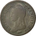 FRANCE, Dupré, Decime, 1796, Paris, KM #637.1, F(12-15), Bronze, 31, Gadoury #..