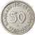Moneda, ALEMANIA - REPÚBLICA FEDERAL, 50 Pfennig, 1949, Karlsruhe, MBC, Cobre -