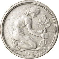 Monnaie, République fédérale allemande, 50 Pfennig, 1949, Karlsruhe, TTB