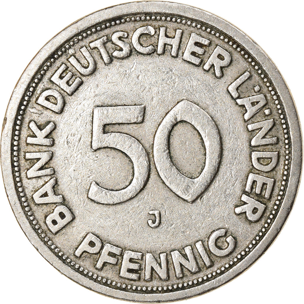 Munten, Federale Duitse Republiek, 50 Pfennig, 1949, Hambourg, ZF