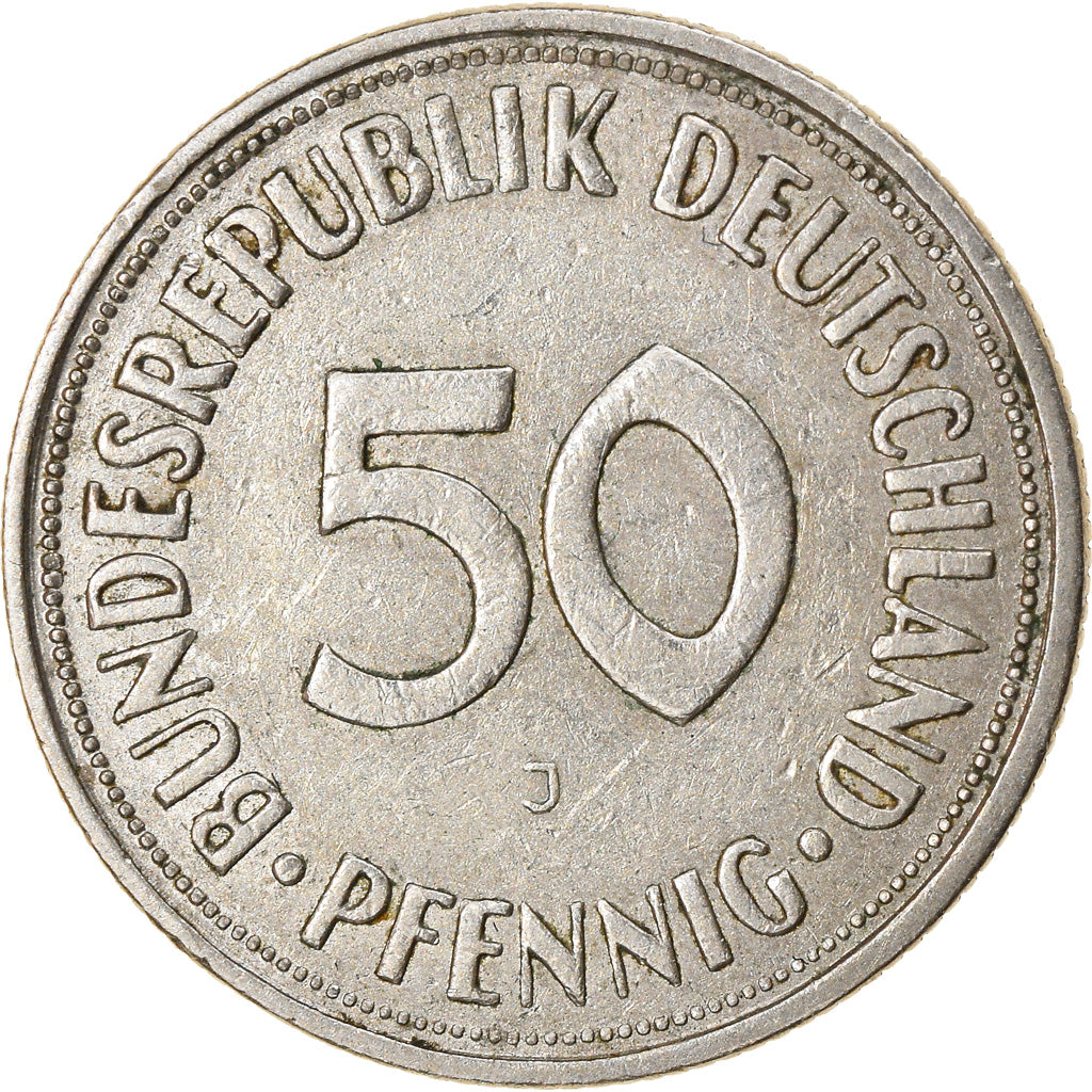 Munten, Federale Duitse Republiek, 50 Pfennig, 1950, Hambourg, ZF