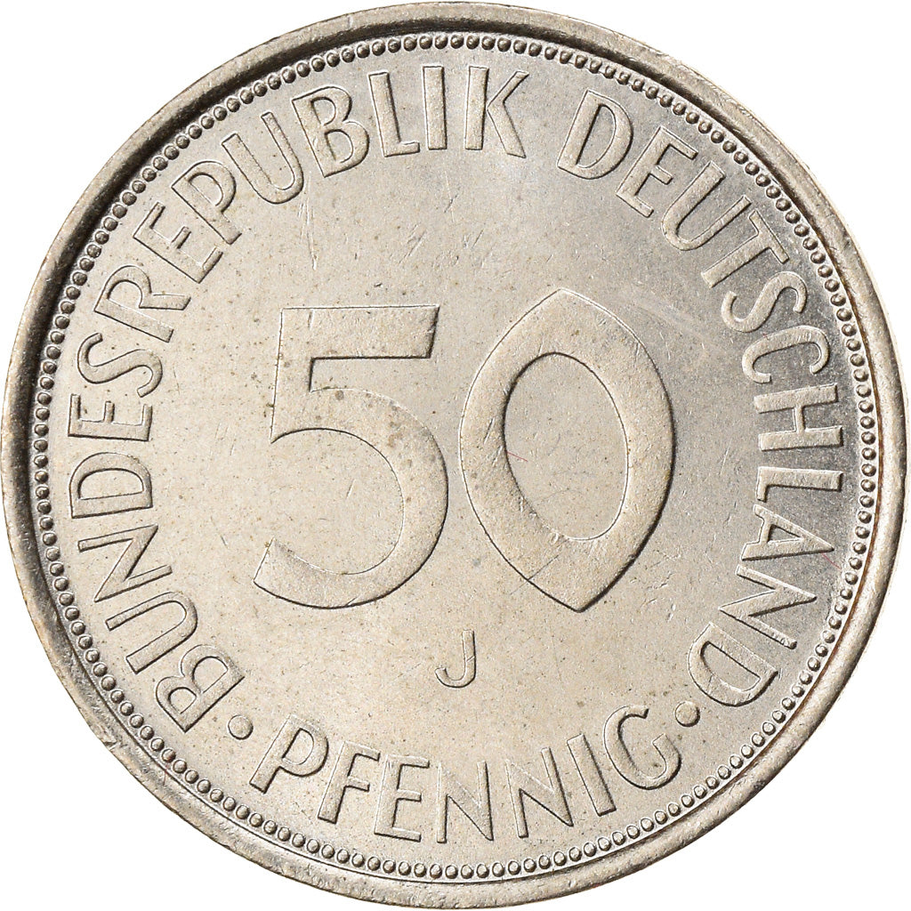 Münze, Bundesrepublik Deutschland, 50 Pfennig, 1972, Hambourg, VZ
