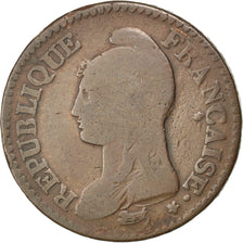 Coin, France, Dupré, Decime, 1797, Strasbourg, F(12-15), Bronze, KM:644.4