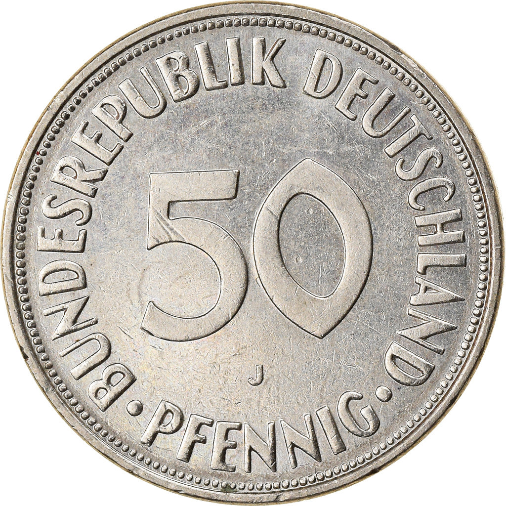 Monnaie, République fédérale allemande, 50 Pfennig, 1973, Hambourg, SUP