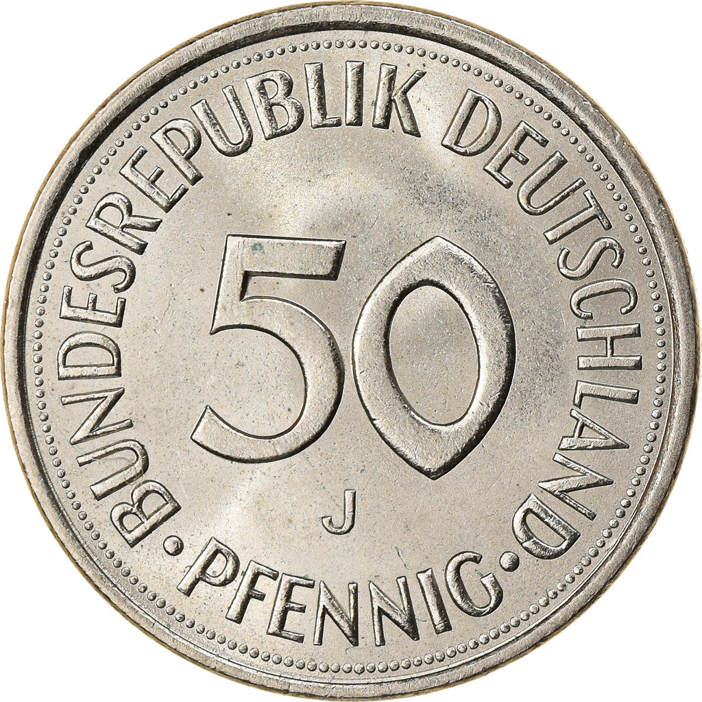 Coin, GERMANY - FEDERAL REPUBLIC, 50 Pfennig, 1981, Hambourg, AU(55-58)