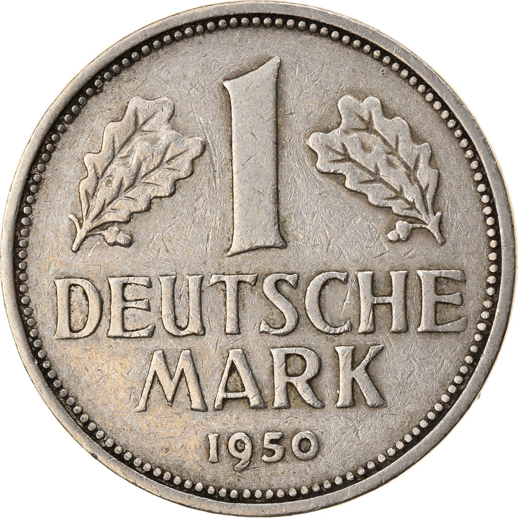 Moneta, GERMANIA - REPUBBLICA FEDERALE, Mark, 1950, Stuttgart, BB, Rame-nichel