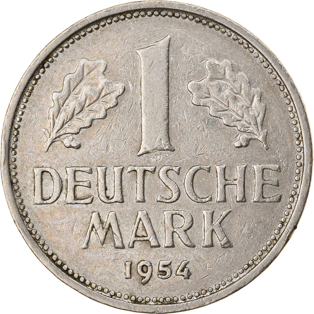 Moneda, ALEMANIA - REPÚBLICA FEDERAL, Mark, 1954, Munich, MBC, Cobre - níquel