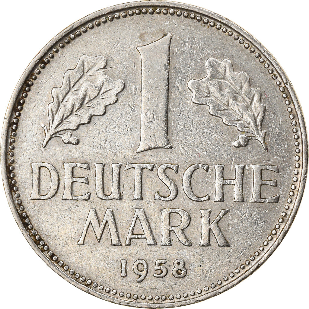 Moneda, ALEMANIA - REPÚBLICA FEDERAL, Mark, 1958, Munich, MBC, Cobre - níquel