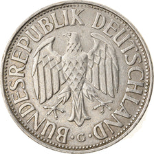 Moneta, Niemcy - RFN, Mark, 1958, Karlsruhe, EF(40-45), Miedź-Nikiel, KM:110