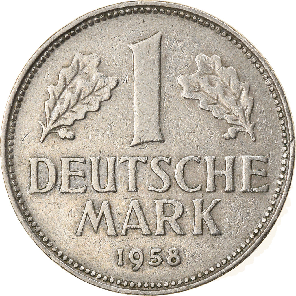 Moeda, ALEMANHA - REPÚBLICA FEDERAL, Mark, 1958, Karlsruhe, EF(40-45)