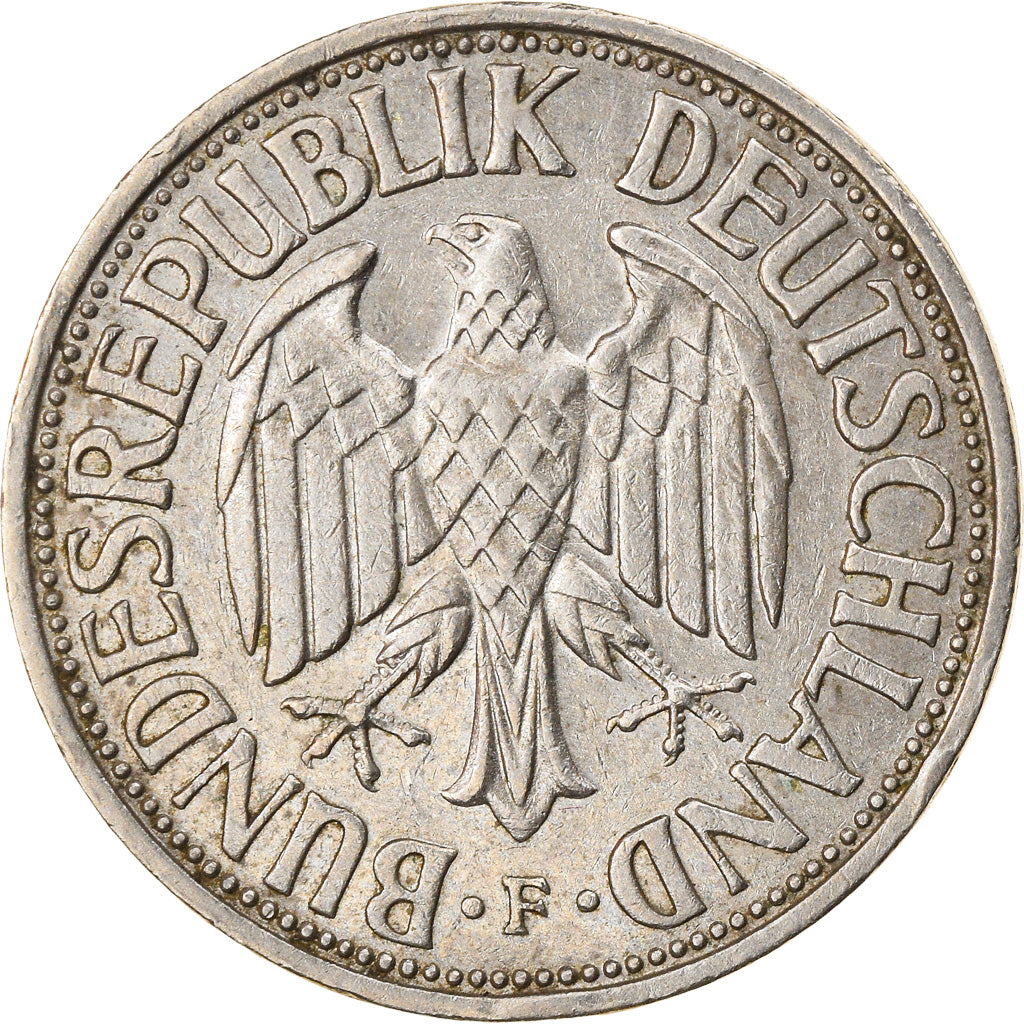 Moneta, GERMANIA - REPUBBLICA FEDERALE, Mark, 1955, Stuttgart, BB, Rame-nichel