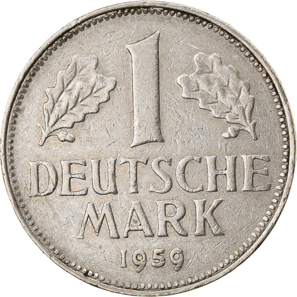 Moeda, ALEMANHA - REPÚBLICA FEDERAL, Mark, 1959, Karlsruhe, EF(40-45)