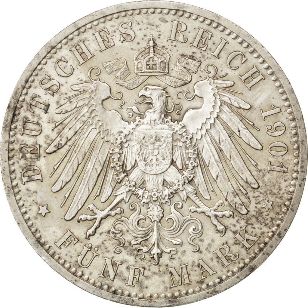 Allemagne, Prusse, 5 Mark 1901 A, KM 526