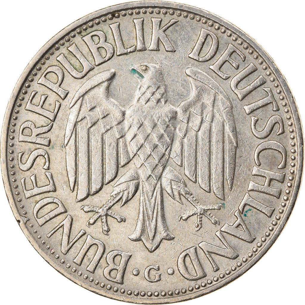 Coin, GERMANY - FEDERAL REPUBLIC, Mark, 1967, Karlsruhe, EF(40-45)