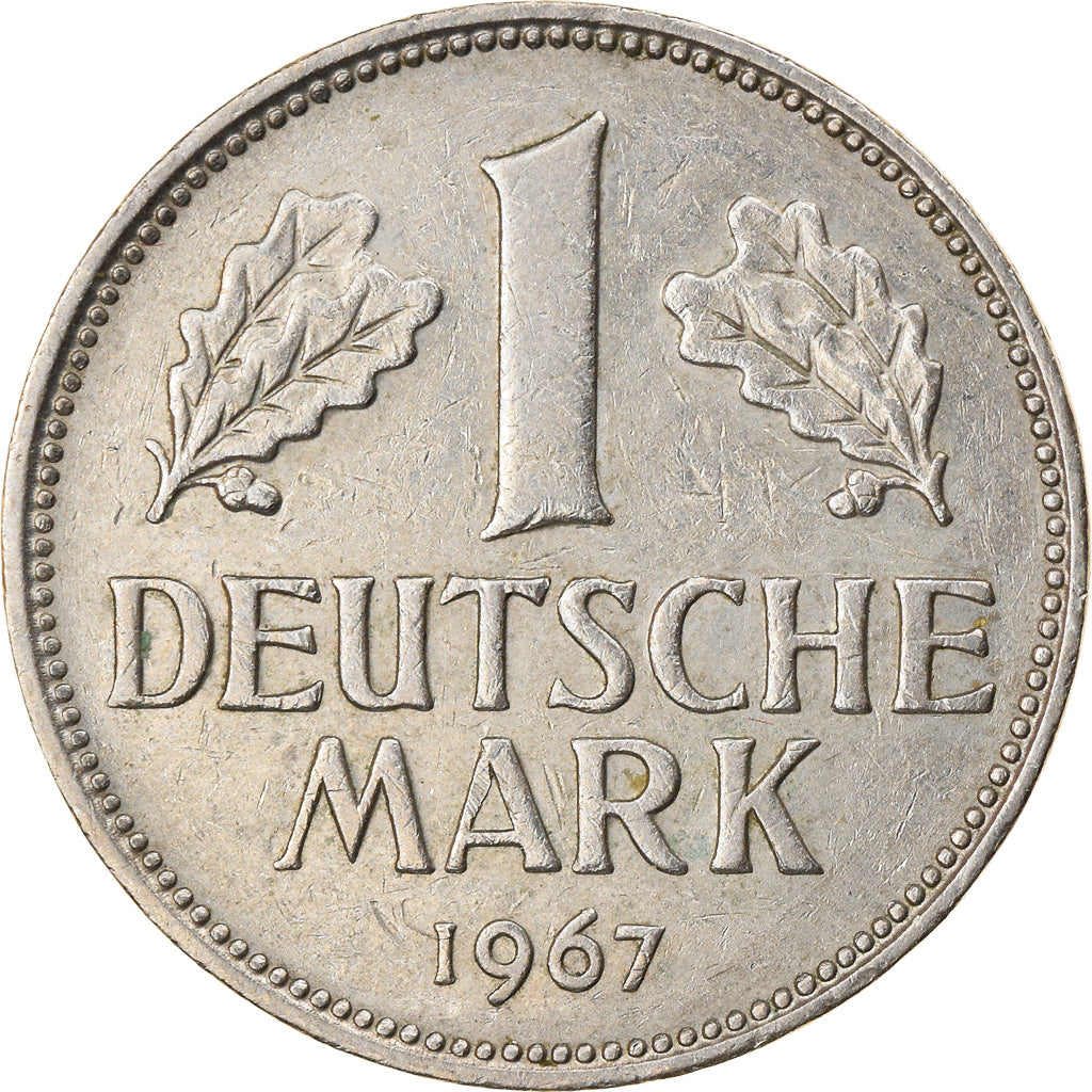 Coin, GERMANY - FEDERAL REPUBLIC, Mark, 1967, Karlsruhe, EF(40-45)