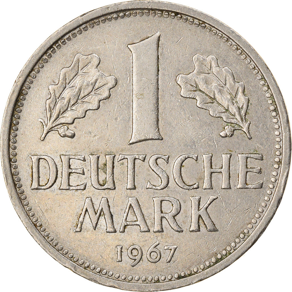 Moneta, Niemcy - RFN, Mark, 1967, Hambourg, EF(40-45), Miedź-Nikiel, KM:110