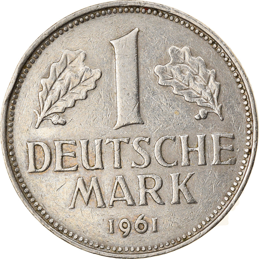Moneta, GERMANIA - REPUBBLICA FEDERALE, Mark, 1961, Karlsruhe, BB, Rame-nichel