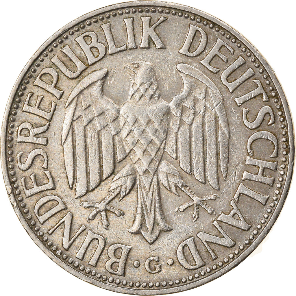Moneta, GERMANIA - REPUBBLICA FEDERALE, Mark, 1966, Karlsruhe, BB, Rame-nichel