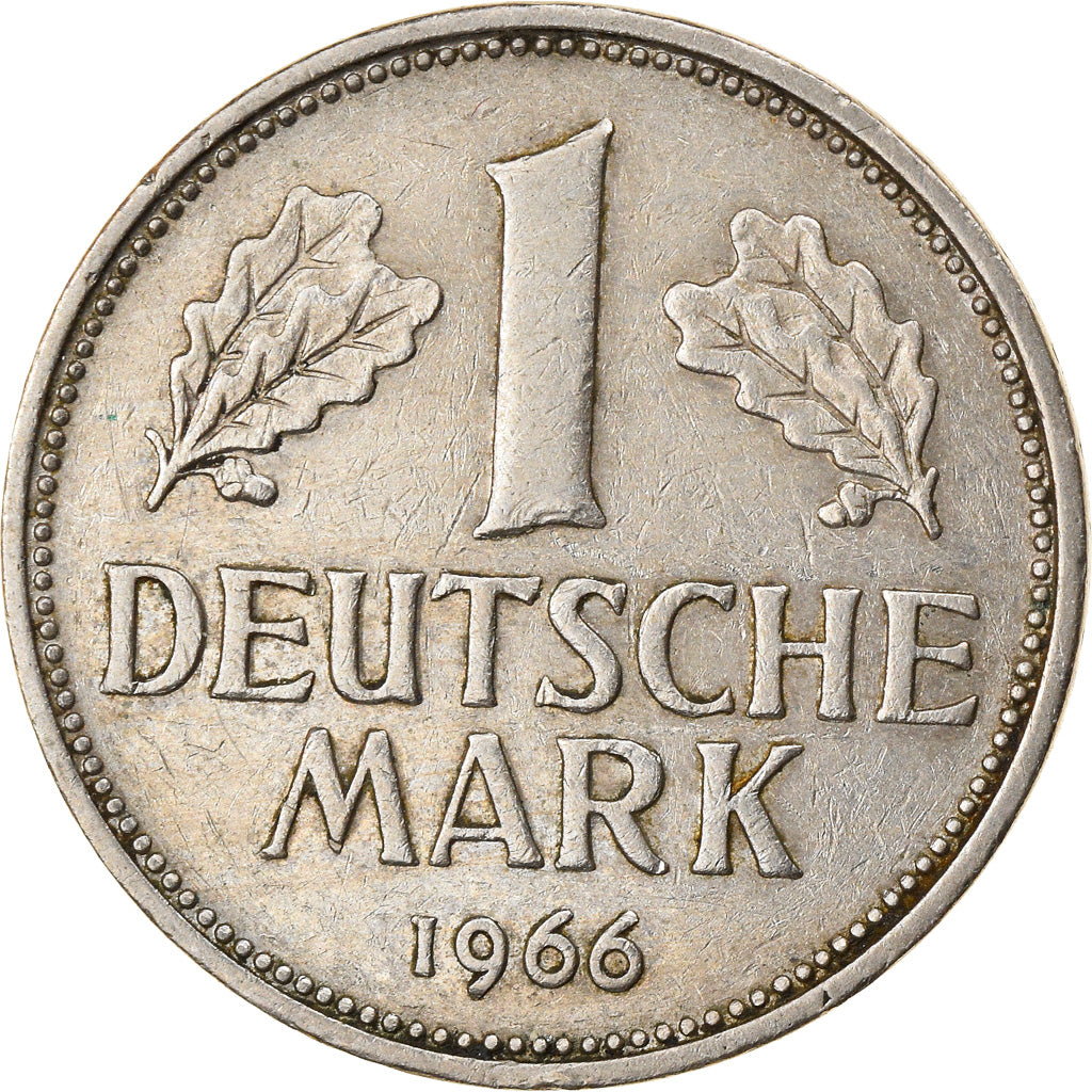 Moneta, GERMANIA - REPUBBLICA FEDERALE, Mark, 1966, Karlsruhe, BB, Rame-nichel