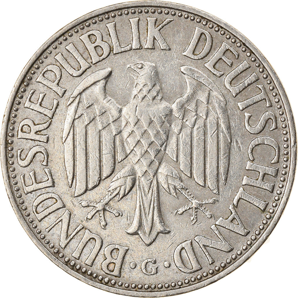 Coin, GERMANY - FEDERAL REPUBLIC, Mark, 1962, Karlsruhe, EF(40-45)