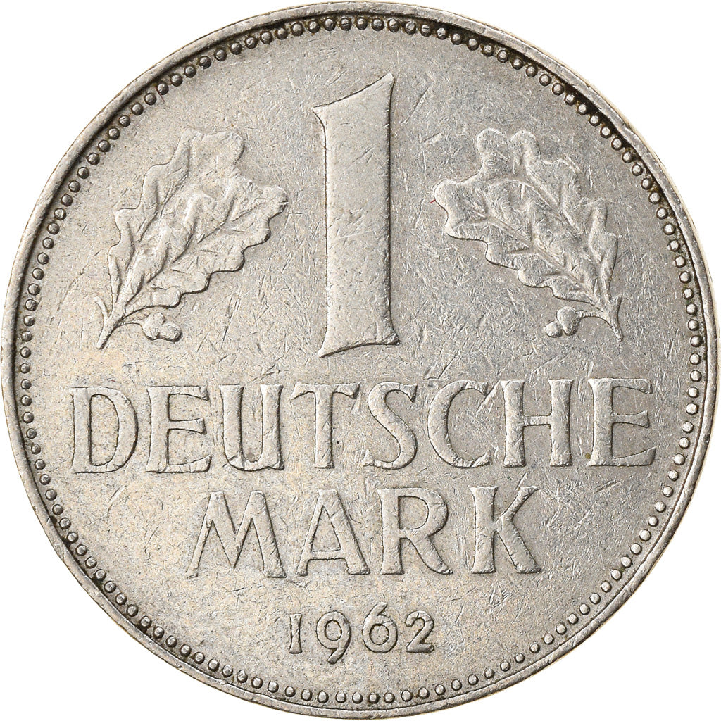 Coin, GERMANY - FEDERAL REPUBLIC, Mark, 1962, Karlsruhe, EF(40-45)
