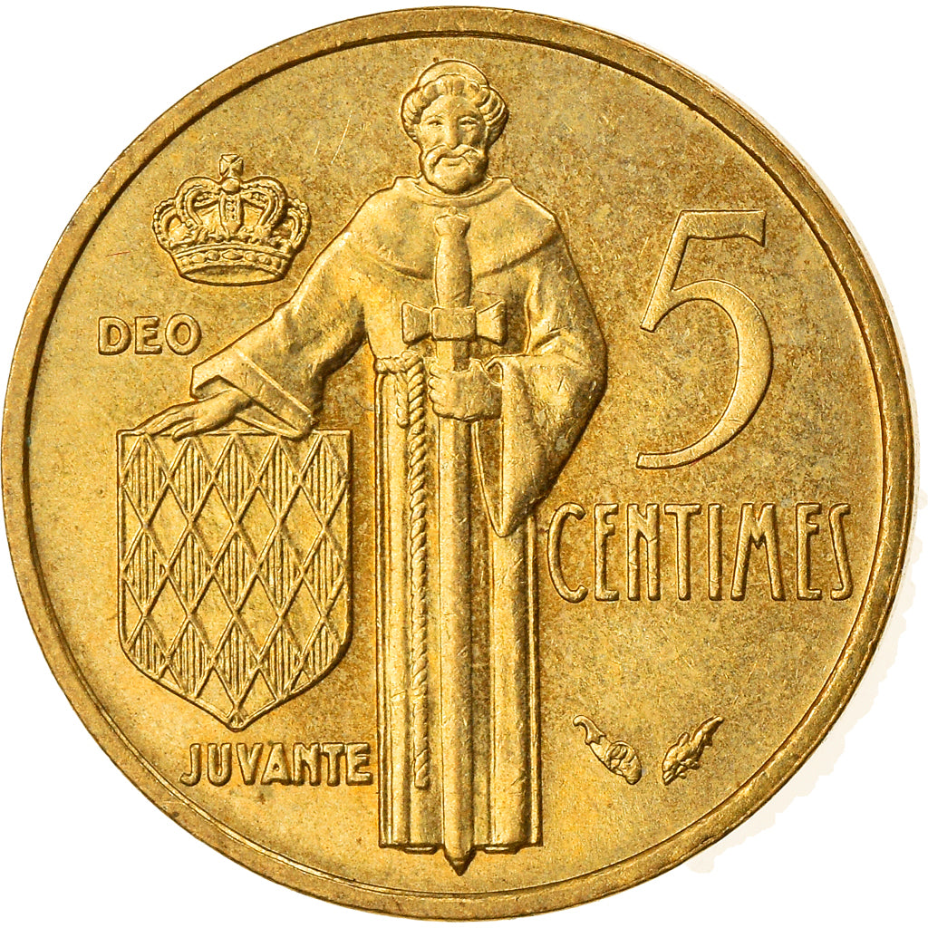 Coin, Monaco, Rainier III, 5 Centimes, 1976, EF(40-45), Aluminum-Bronze, KM:156