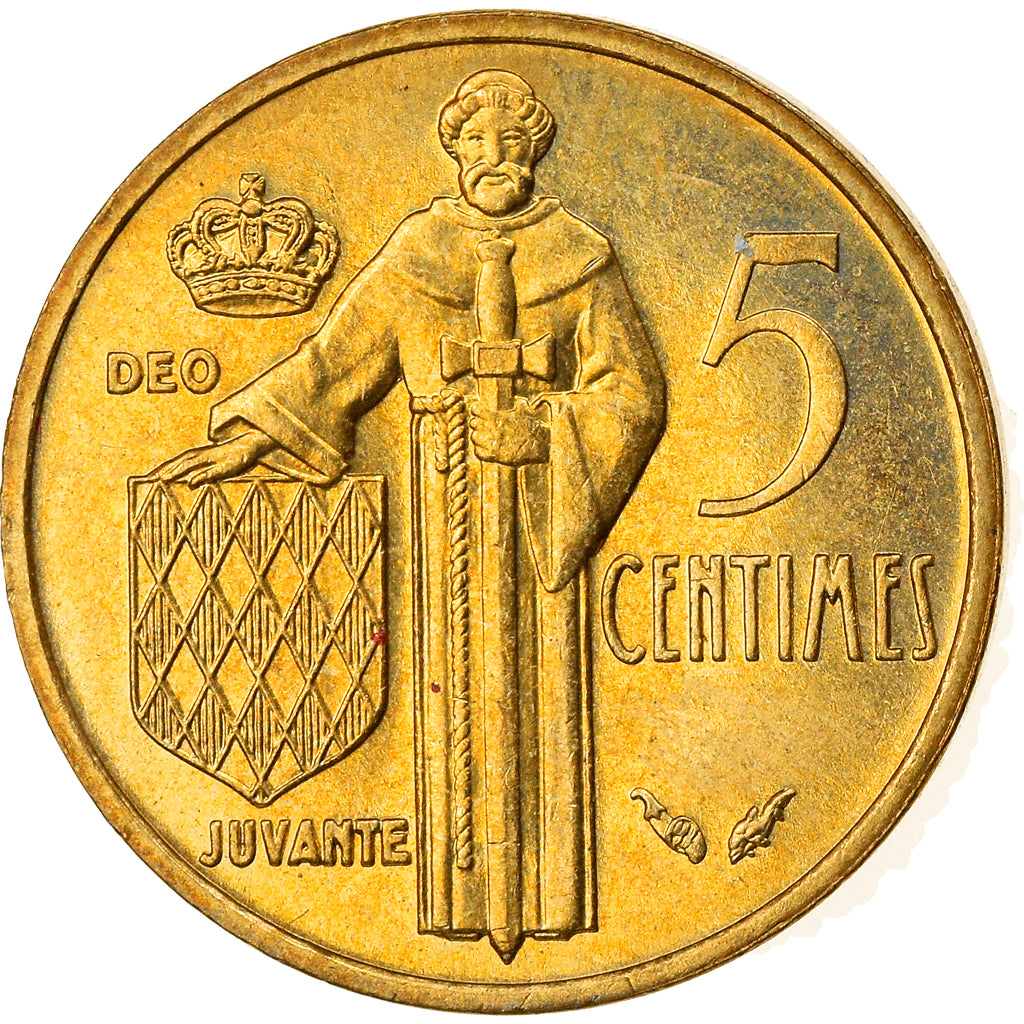 Coin, Monaco, Rainier III, 5 Centimes, 1976, EF(40-45), Aluminum-Bronze, KM:156