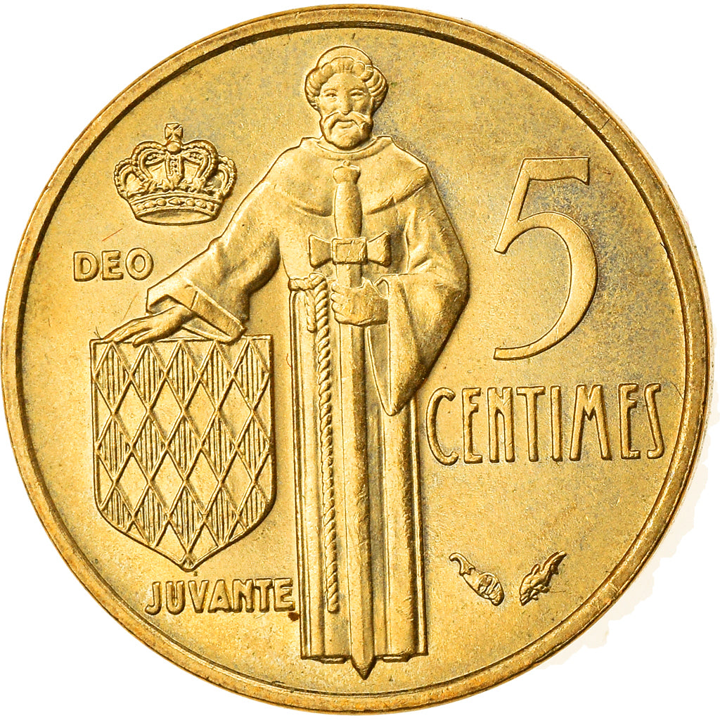 Monnaie, Monaco, Rainier III, 5 Centimes, 1977, SUP, Aluminum-Bronze, Gadoury:MC
