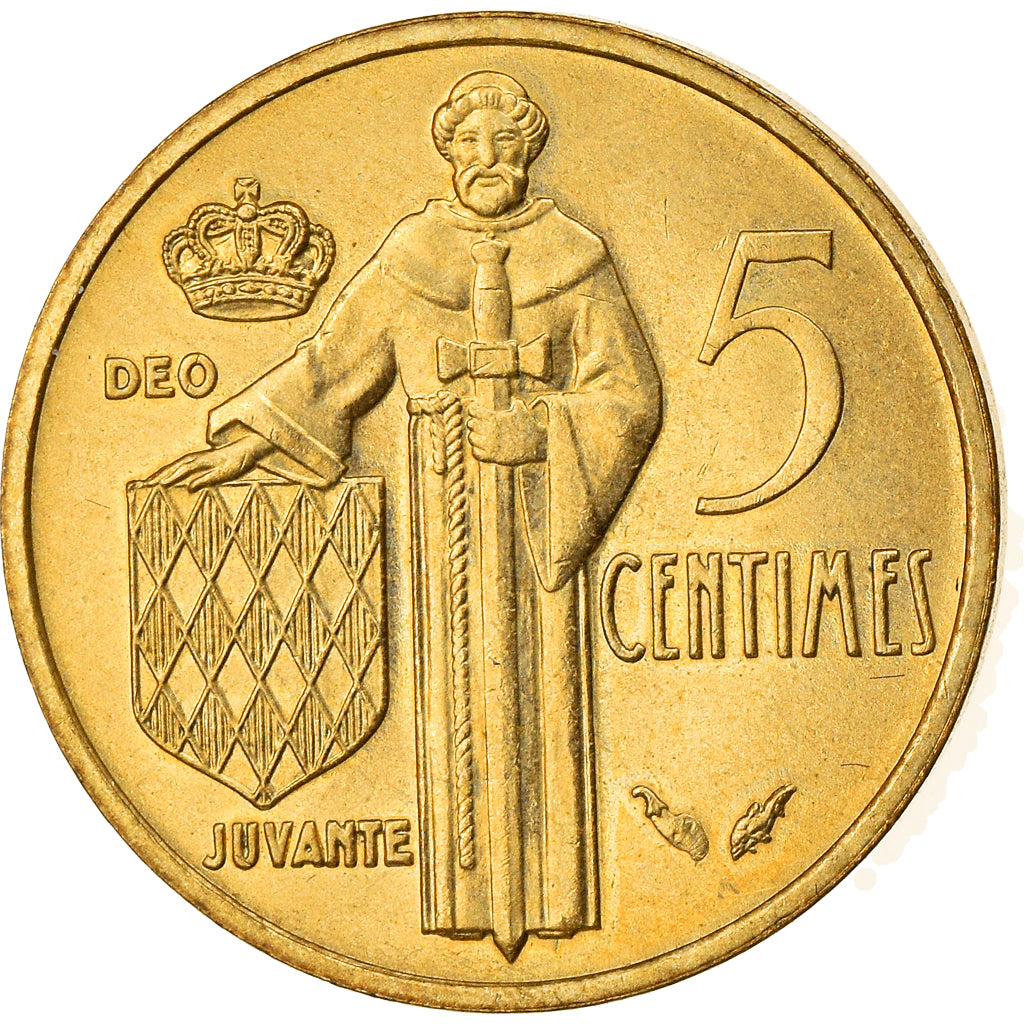Monnaie, Monaco, Rainier III, 5 Centimes, 1977, SUP, Aluminum-Bronze, Gadoury:MC