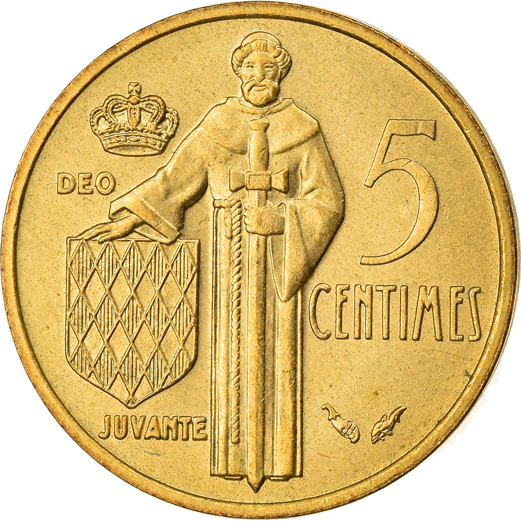 Moneta, Monaco, Rainier III, 5 Centimes, 1977, SPL-, Alluminio-bronzo, KM:156