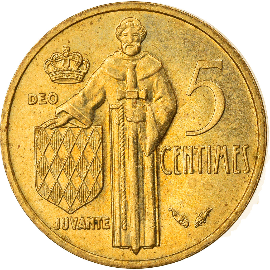 Coin, Monaco, Rainier III, 5 Centimes, 1977, AU(55-58), Aluminum-Bronze, KM:156