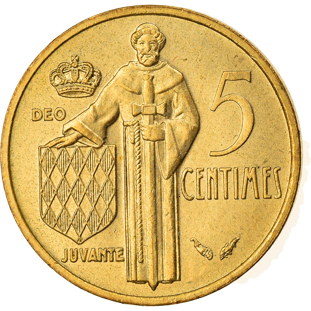 Monnaie, Monaco, Rainier III, 5 Centimes, 1977, SUP, Aluminum-Bronze, Gadoury:MC