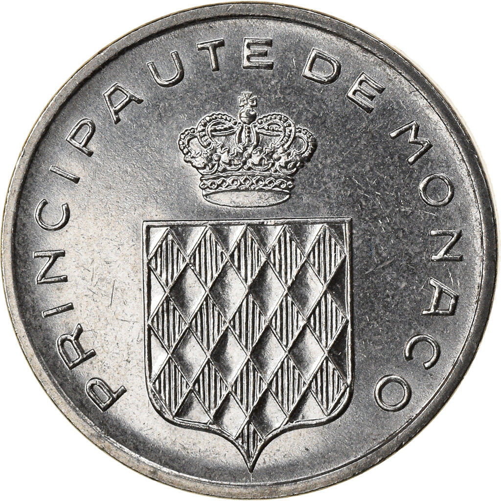 Coin, Monaco, Rainier III, Centime, 1977, AU(55-58), Stainless Steel, KM:155