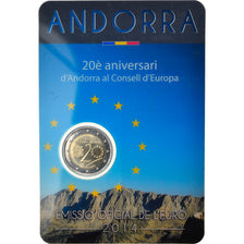 Andorra, 2 Euro, Conseil de l'Europe, 2014, BU, MS(65-70), Bi-Metallic