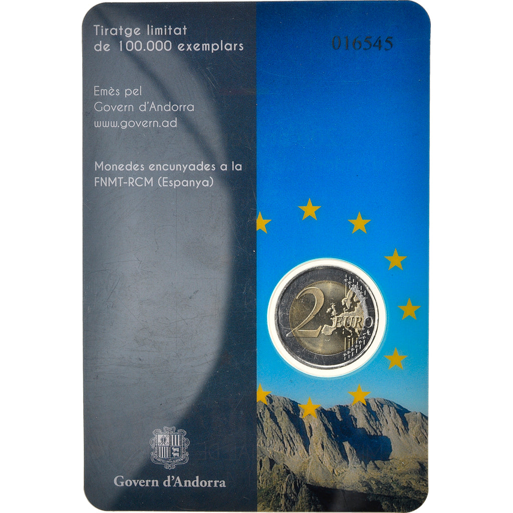 Andorra, 2 Euro, Conseil de l'Europe, 2014, BU, MS(65-70), Bi-Metallic