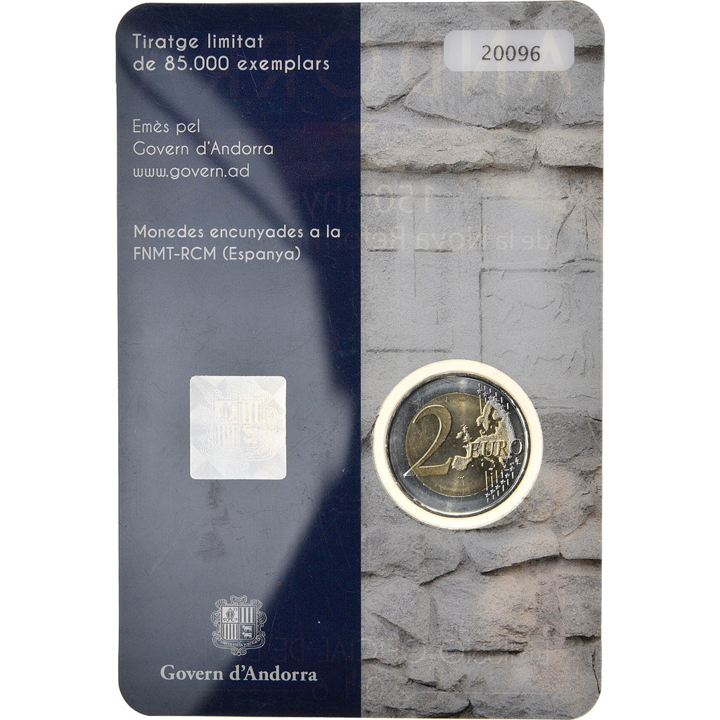 Andorra, 2 Euro, Réforme de 1866, 2016, BU, MS(65-70), Bi-Metallic