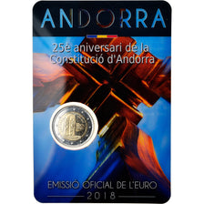 Andorra, 2 Euro, 25 years of Constitution, 2018, BU, MS(65-70), Bi-Metallic
