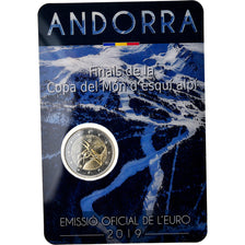 Andorra, 2 Euro, Coupe du monde de ski alpin, 2019, BU, FDC, Bimetálico