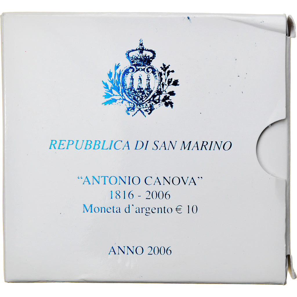 San Marino, 10 Euro, Antonio Canova, 2006, Proof, MS(65-70), Silver, KM:477