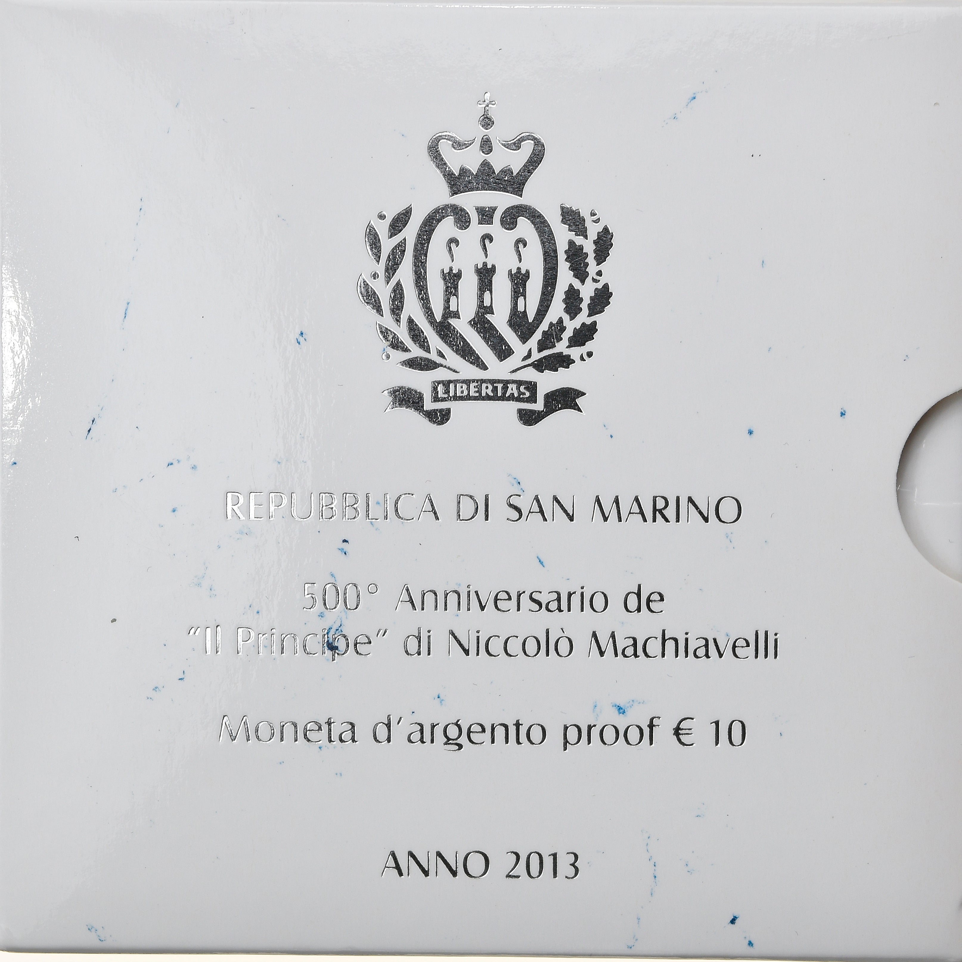 San Marino, 10 Euro, Machiavelli's 