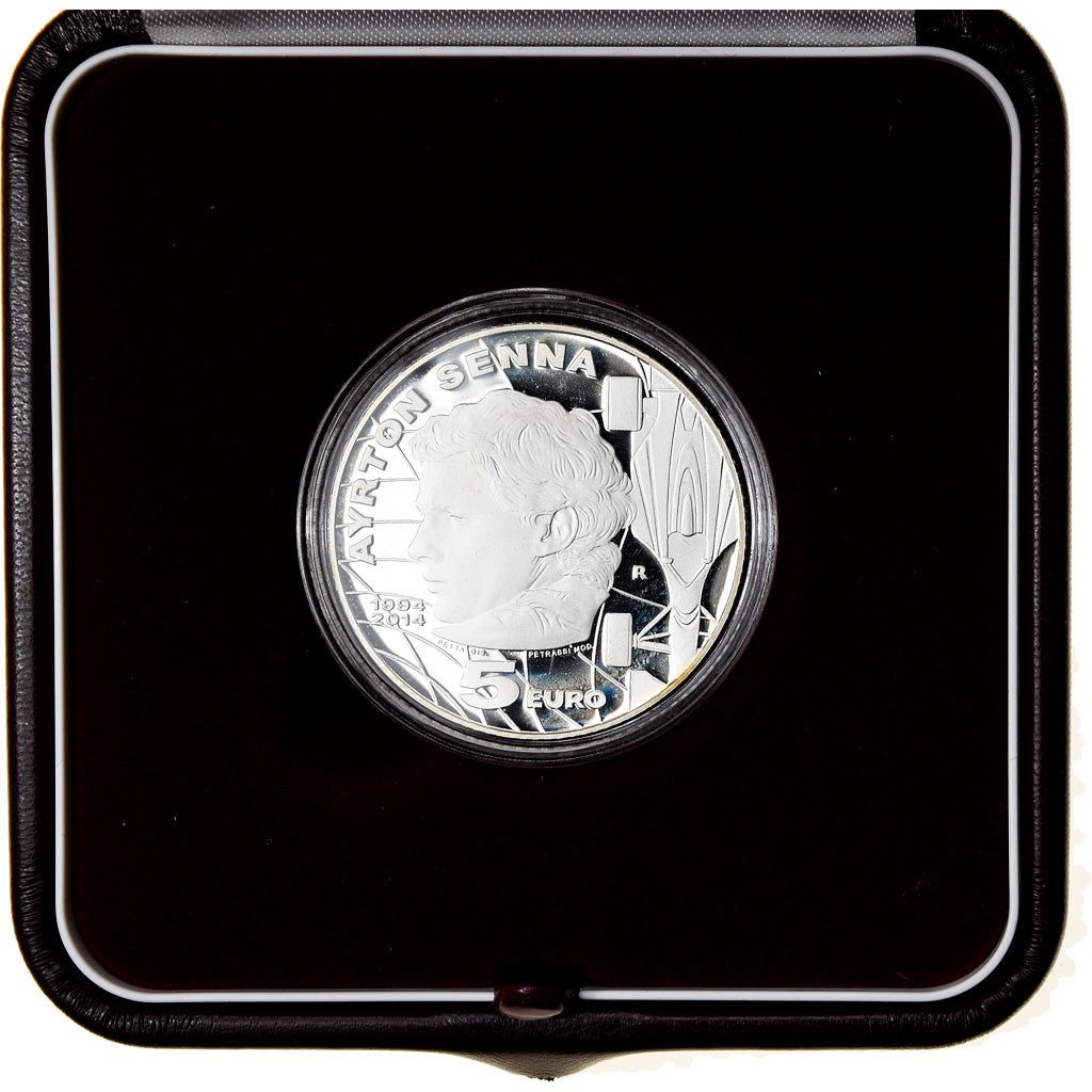San Marino, 5 Euro, Ayrton Senna, 2014, MS(65-70), Silver