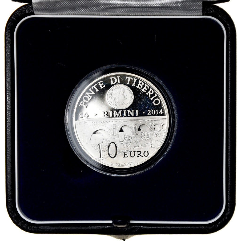 San Marino, 10 Euro, Pont de Tibère, 2014, MS(65-70), Silver