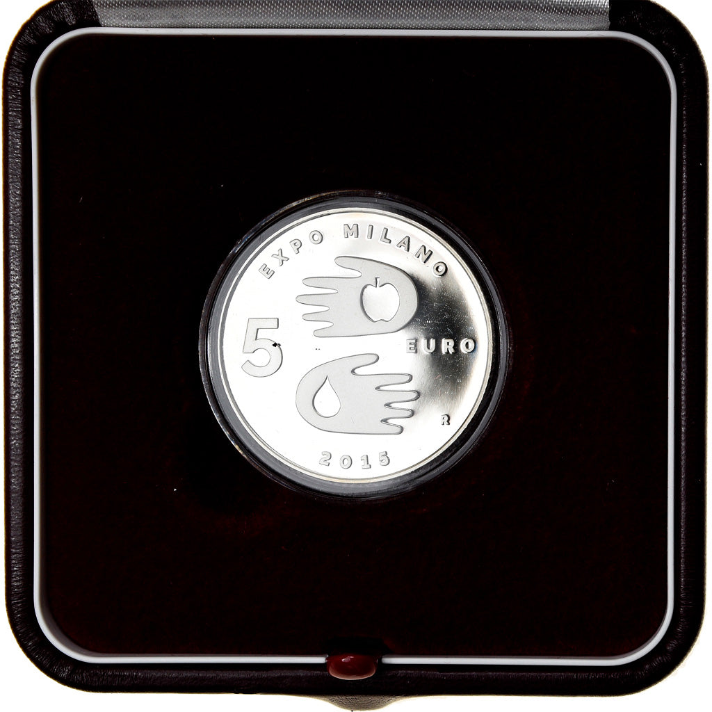 San Marino, 5 Euro, Exposition universelle, 2015, FDC, Argento