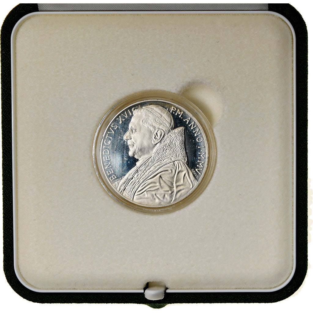 Vatican, Pape Benoit XVI, 5 Euro, Fin seconde guerre, 2005, Rome, MS(65-70)