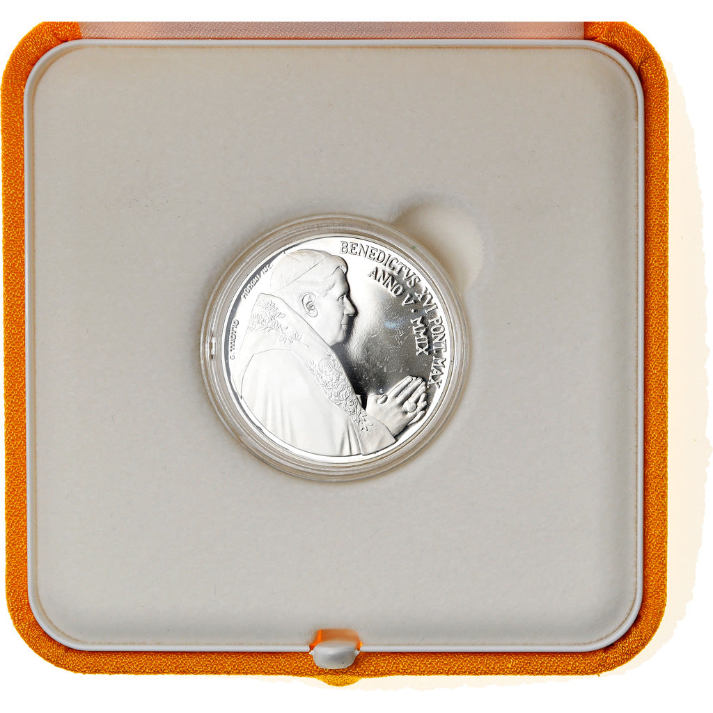 CIDADE DO VATICANO, 5 Euro, World day of Peace, 2009, Rome, MS(65-70), Prata