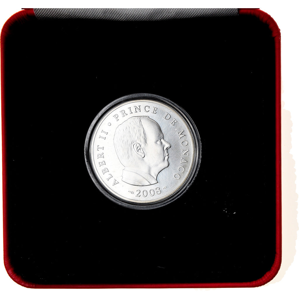 Monaco, 5 Euro, 2008, Paris, MS(65-70), Silver, KM:197