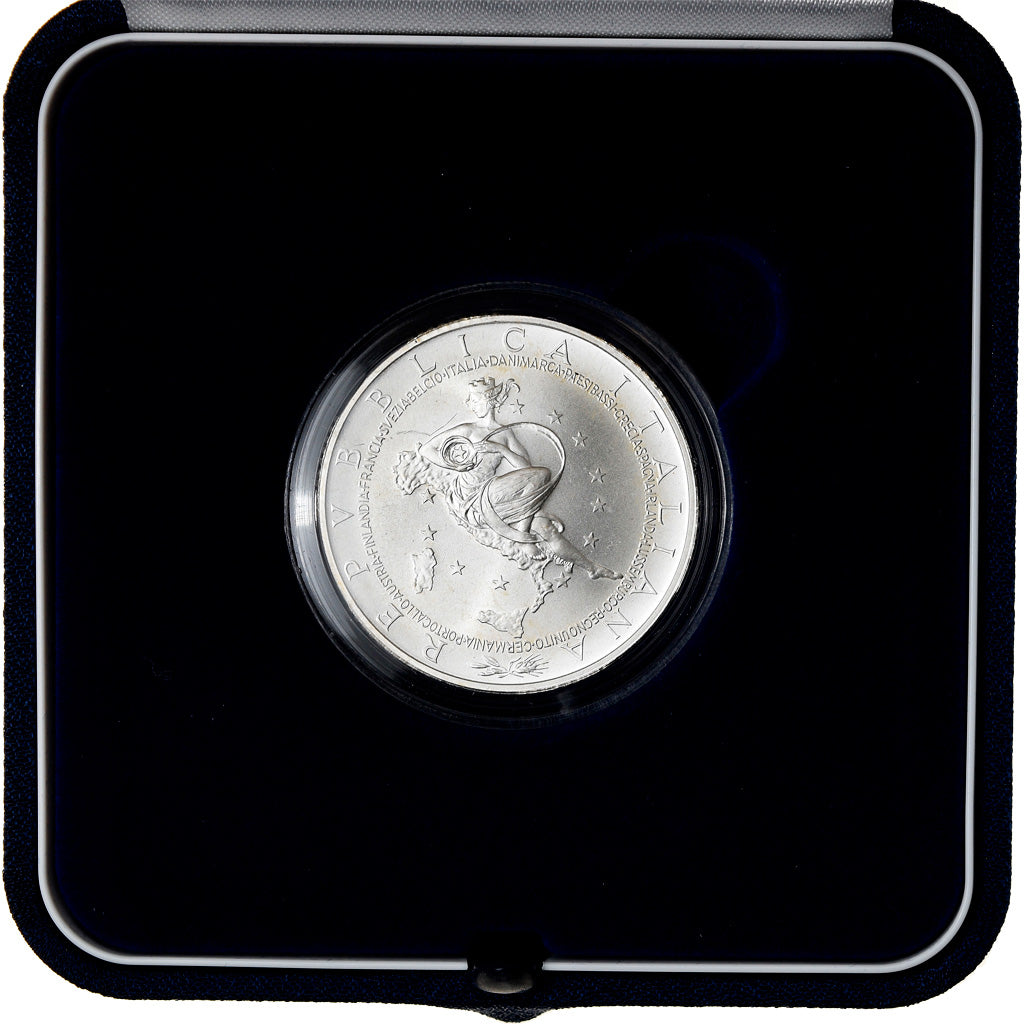 Italy, 10 Euro, Présidence de l'UE, 2003, Rome, MS(65-70), Silver, KM:259