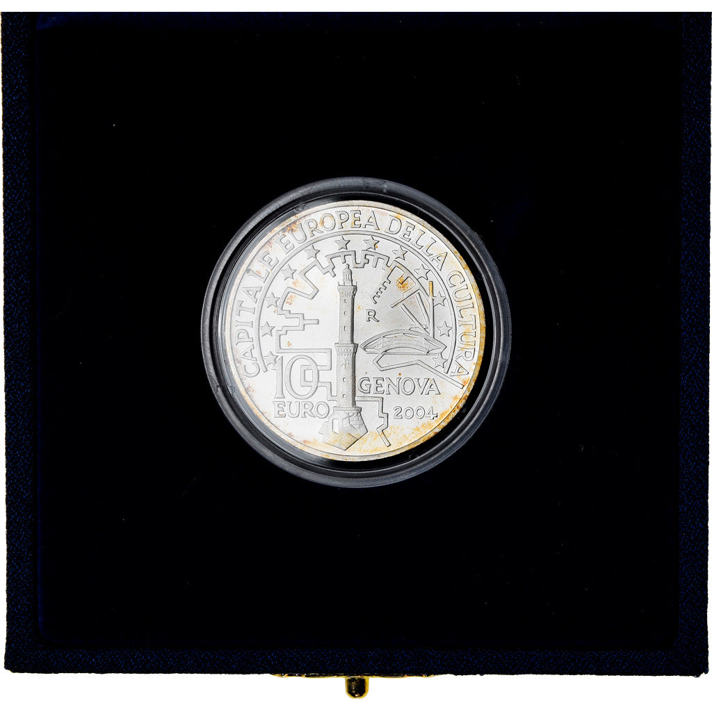 Italia, 10 Euro, City of Genoa, 2004, Rome, FDC, Argento, KM:240